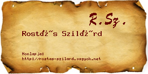 Rostás Szilárd névjegykártya