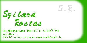 szilard rostas business card